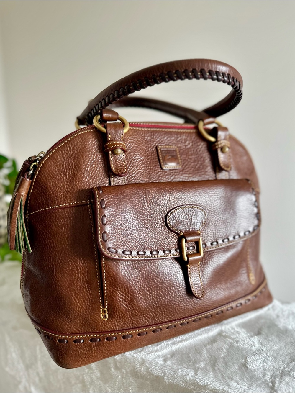 Dooney & Bourke Florentine Domed Front Pocket Shoulder Bag - Picture 2 of 15